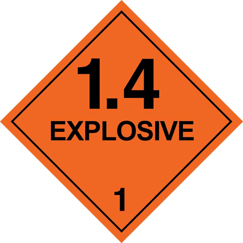 DGC1.4 Dangerous Goods Class 1.4 Explosives - Image 1