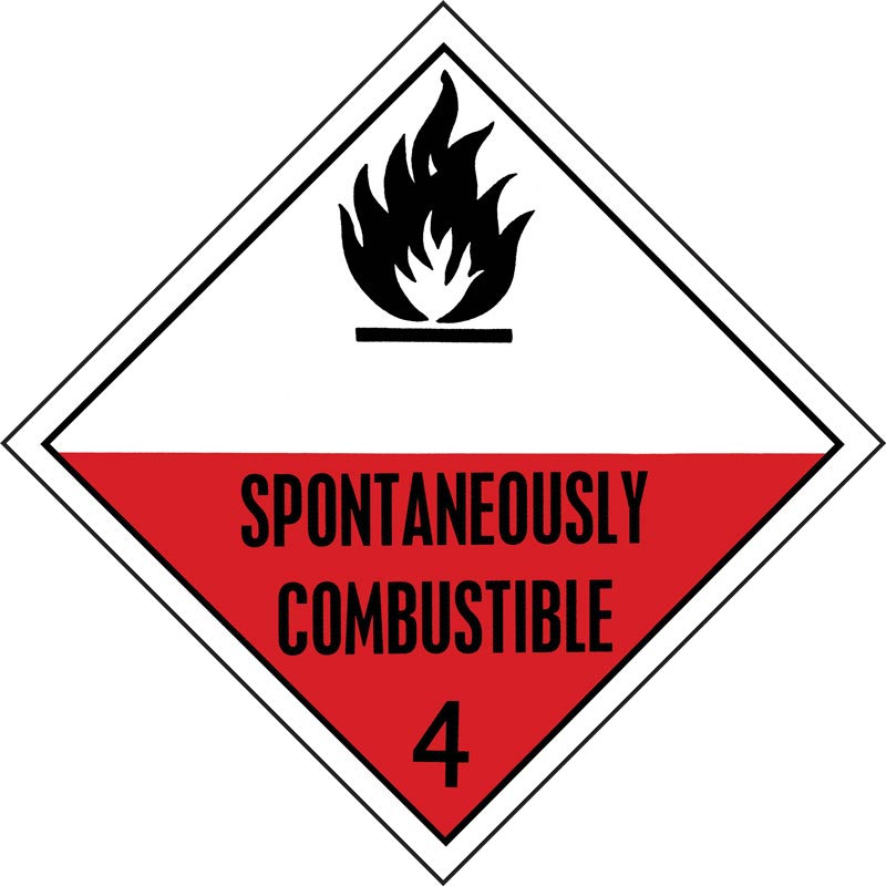 DGC4.2 Dangerous Goods Class 4.2 Spontaneously Combustable - Image 1