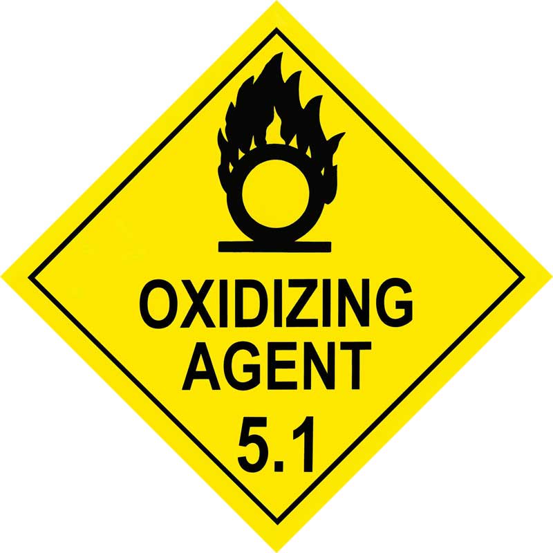 DGC5.1 Dangerous Goods Class 5.1 Oxidizing Agent - Image 1